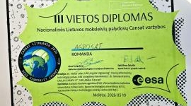 CANSAT Lietuva 2026 – III vieta ir „Inovatyviausio sprendimo